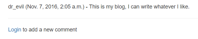 Kommentar-Link wenn nicht eingeloggt